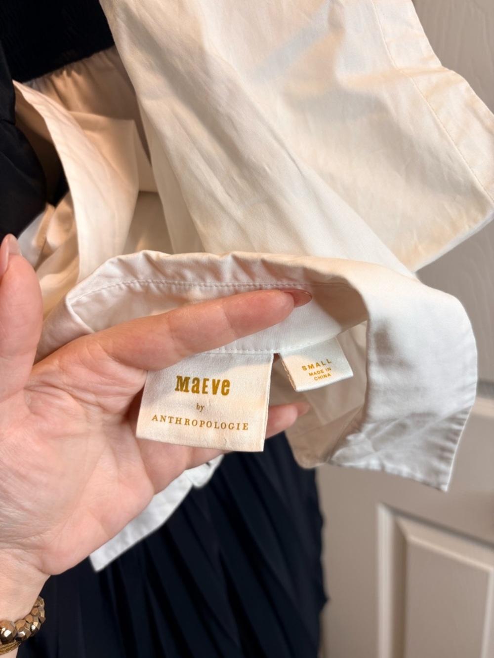 Anthropologie Maeve Pleated Twofer Midi Shirt Dress - Picture 9 of 13